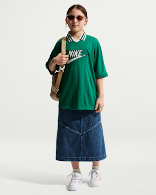 Nike Sportswear Big Kids' Denim Midi Skirt. Nike.com